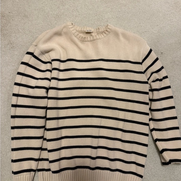 Brandy Melville Sweaters - Brandy Melville Cream and Black Striped Sweater